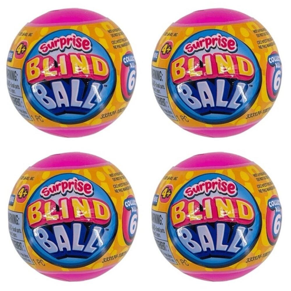 (4) Ja-Ru Surprise Blind Ball Capsules Collect All 6 Kids Fun Party Favors